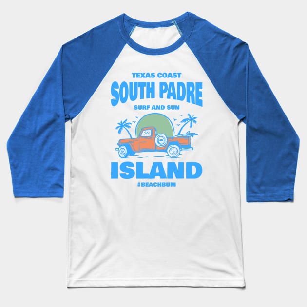 SOUTH PADRE ISLAND TEXAS T-SHIRT Baseball T-Shirt by Cult Classics